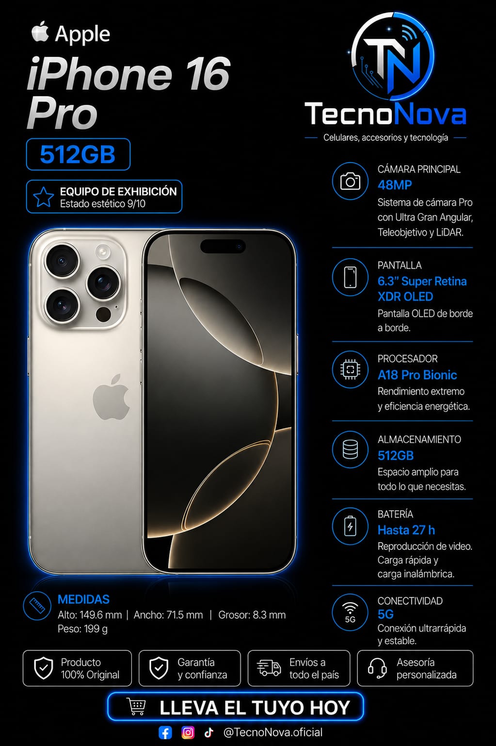 iPhone 16 Pro 512GB Exhibición