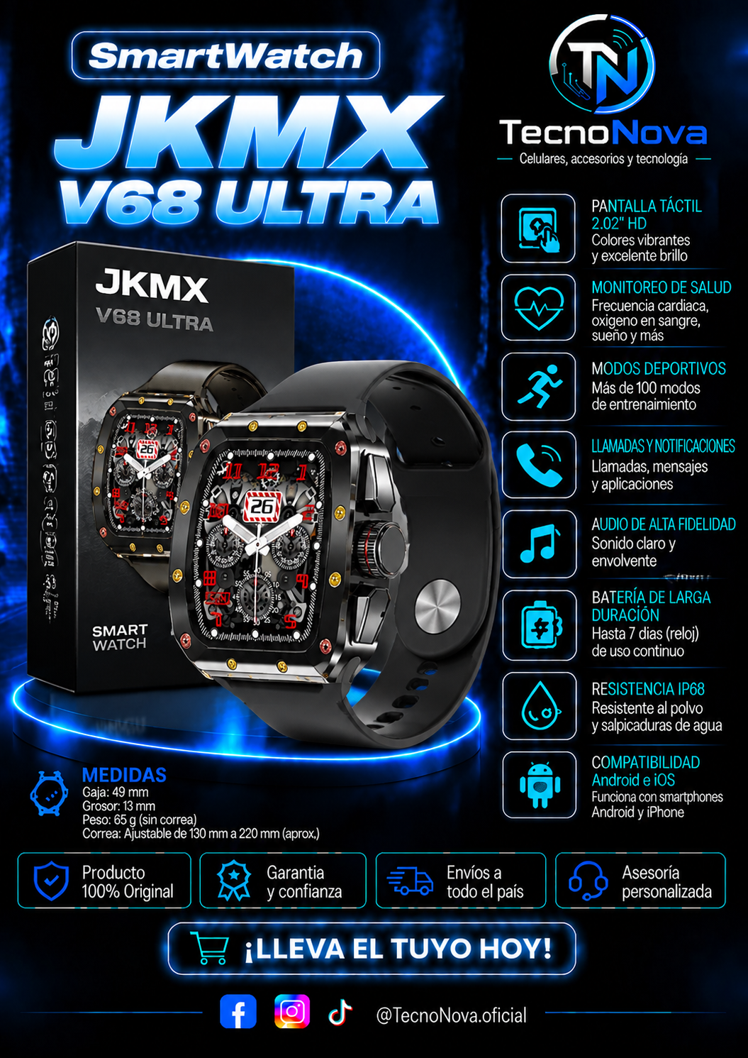 SmartWatch JKMX V68 Ultra