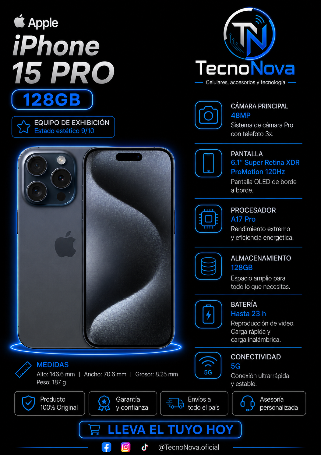 iPhone 15 Pro 128GB Exhibición