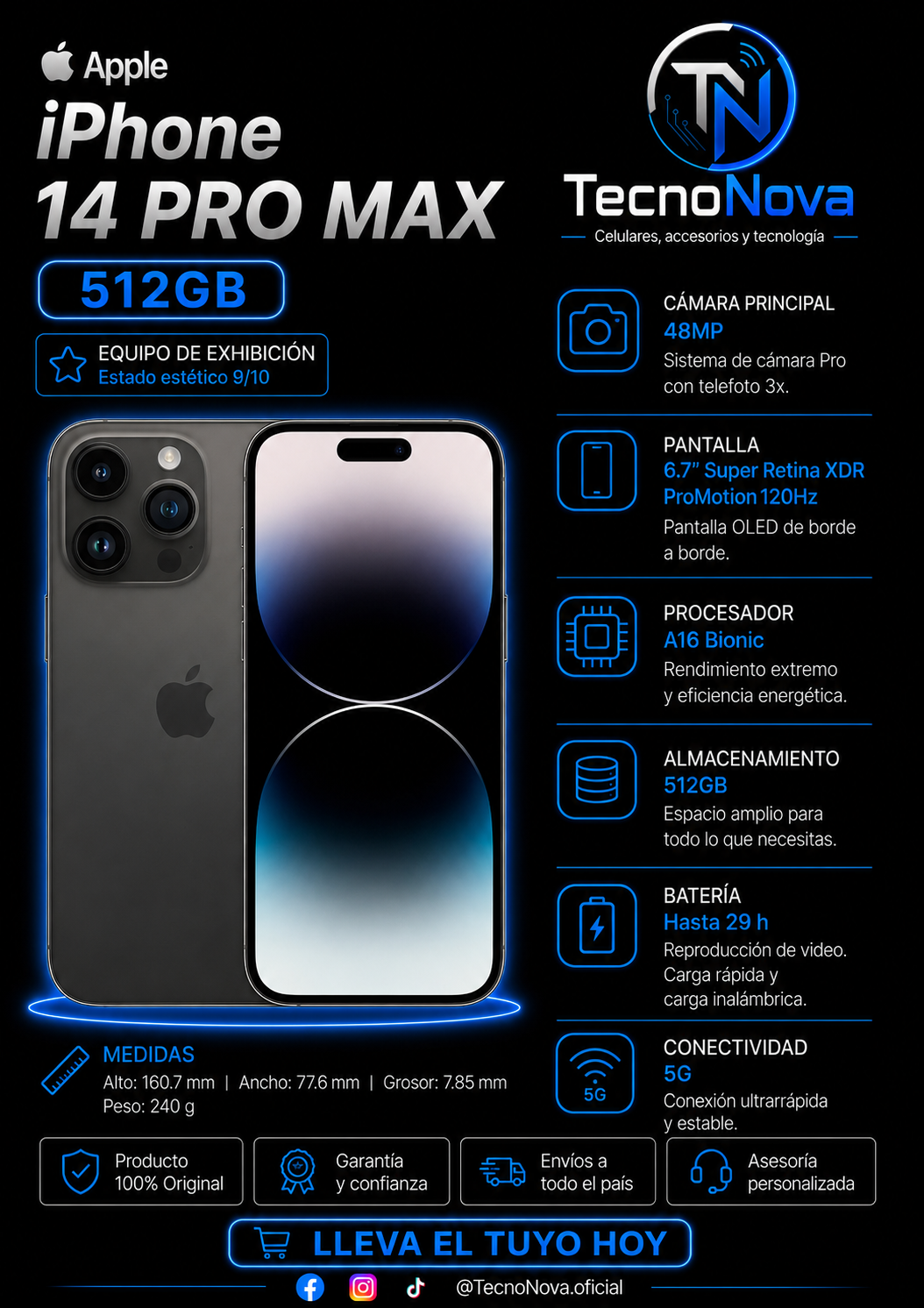 iPhone 14 Pro Max 512GB Exhibición