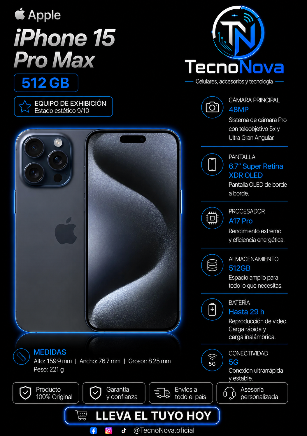 iPhone 15 Pro Max 512GB Exhibición