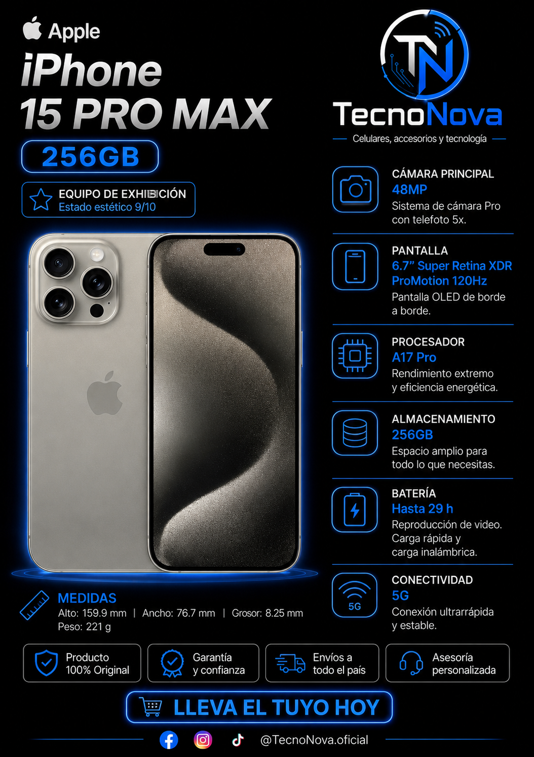 iPhone 15 Pro Max 256GB Exhibición