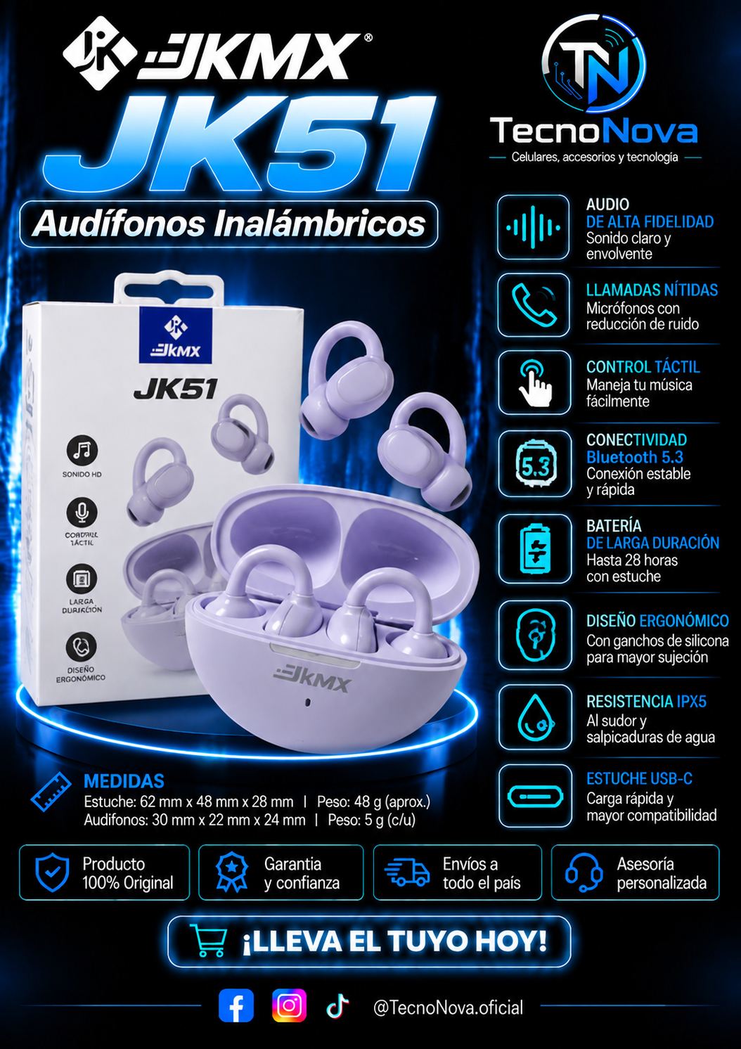 Audífonos JKMX JK51