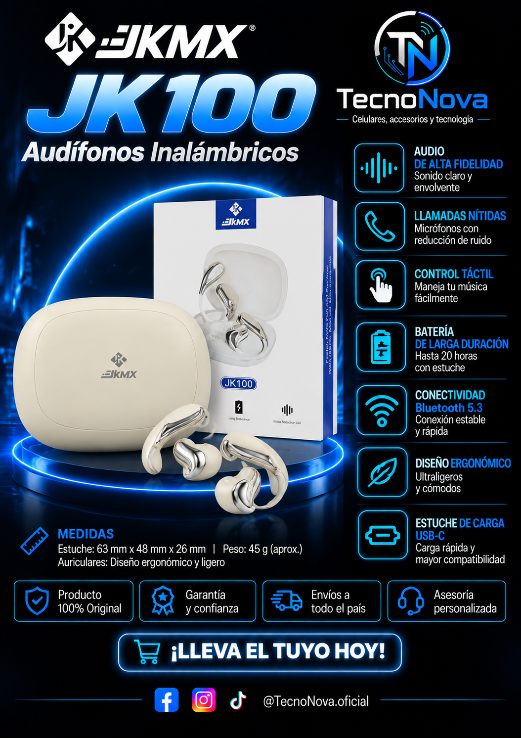Audífonos Inalámbricos JKMX JK100