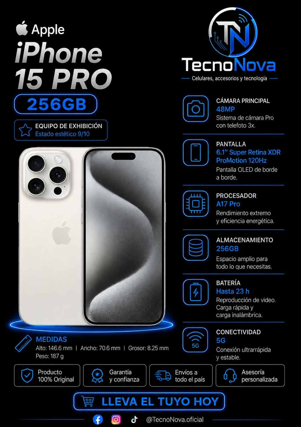iPhone 15 Pro 256GB Exhibición