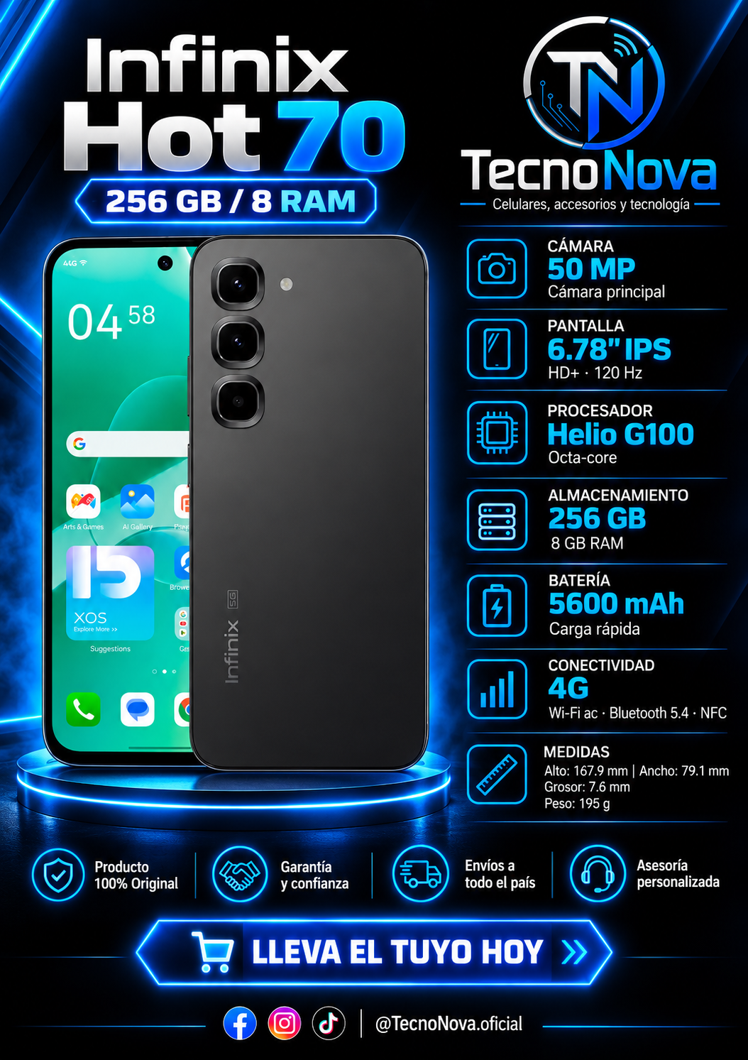 Infinix Hot 70 256GB/4GB RAM